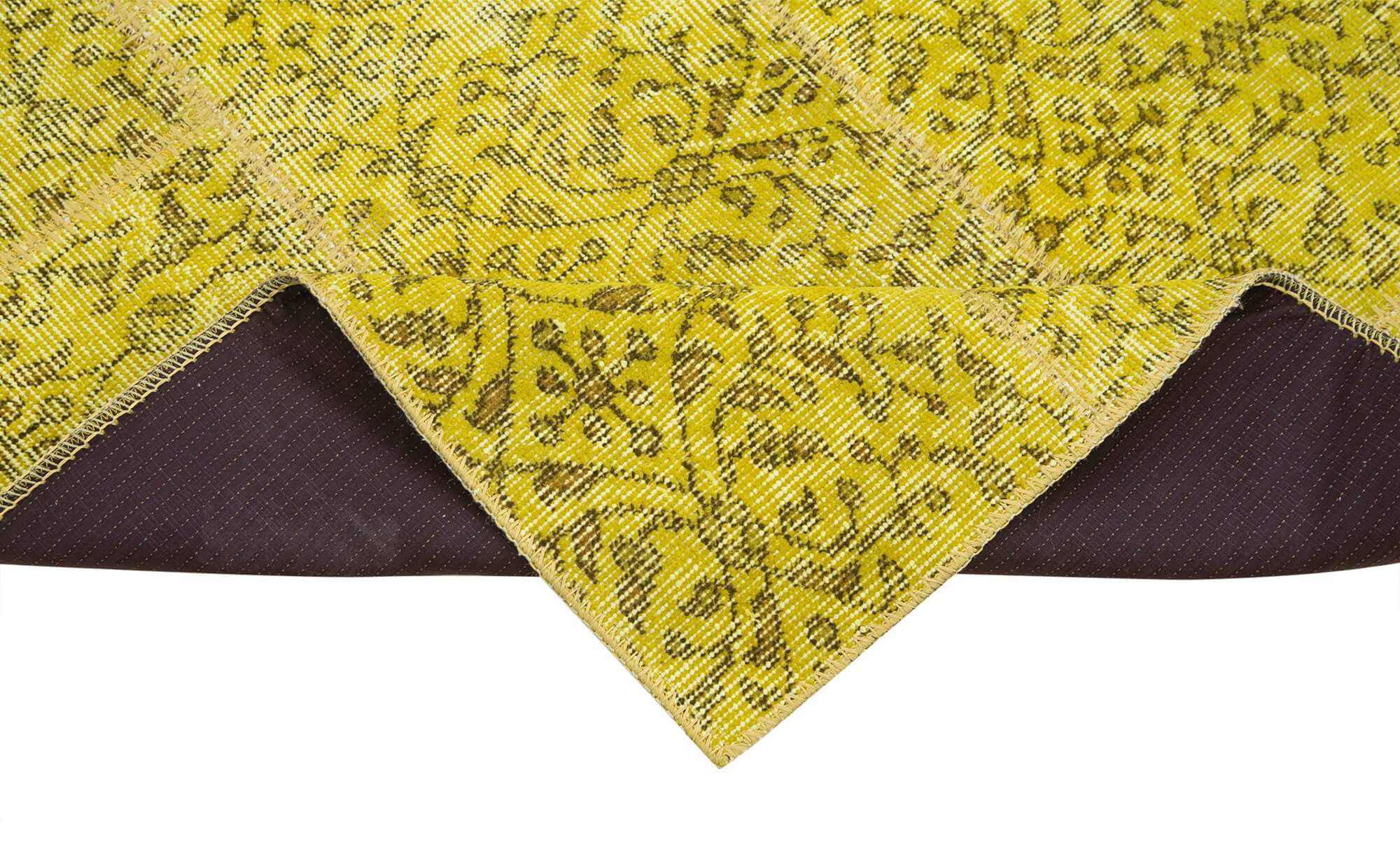 3x9 Yellow Patchwork Runner Rug - 37649