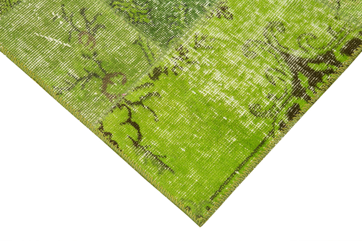 3x10 Green Patchwork Runner Rug - 37651