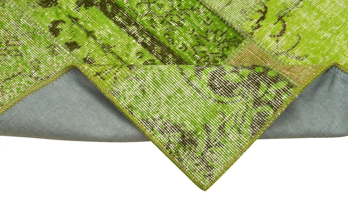 3x10 Green Patchwork Runner Rug - 37651