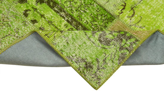 3x10 Green Patchwork Runner Rug - 37651