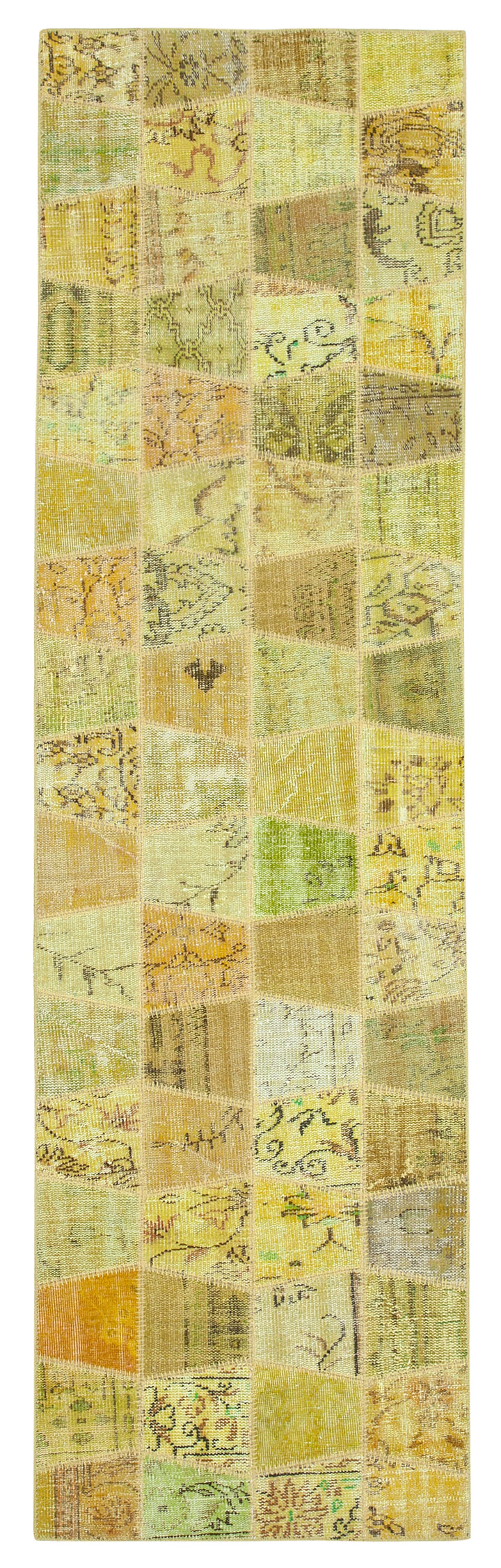 3x10 Yellow Patchwork Runner Rug - 37653