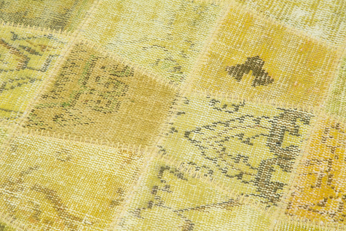 3x10 Yellow Patchwork Runner Rug - 37653