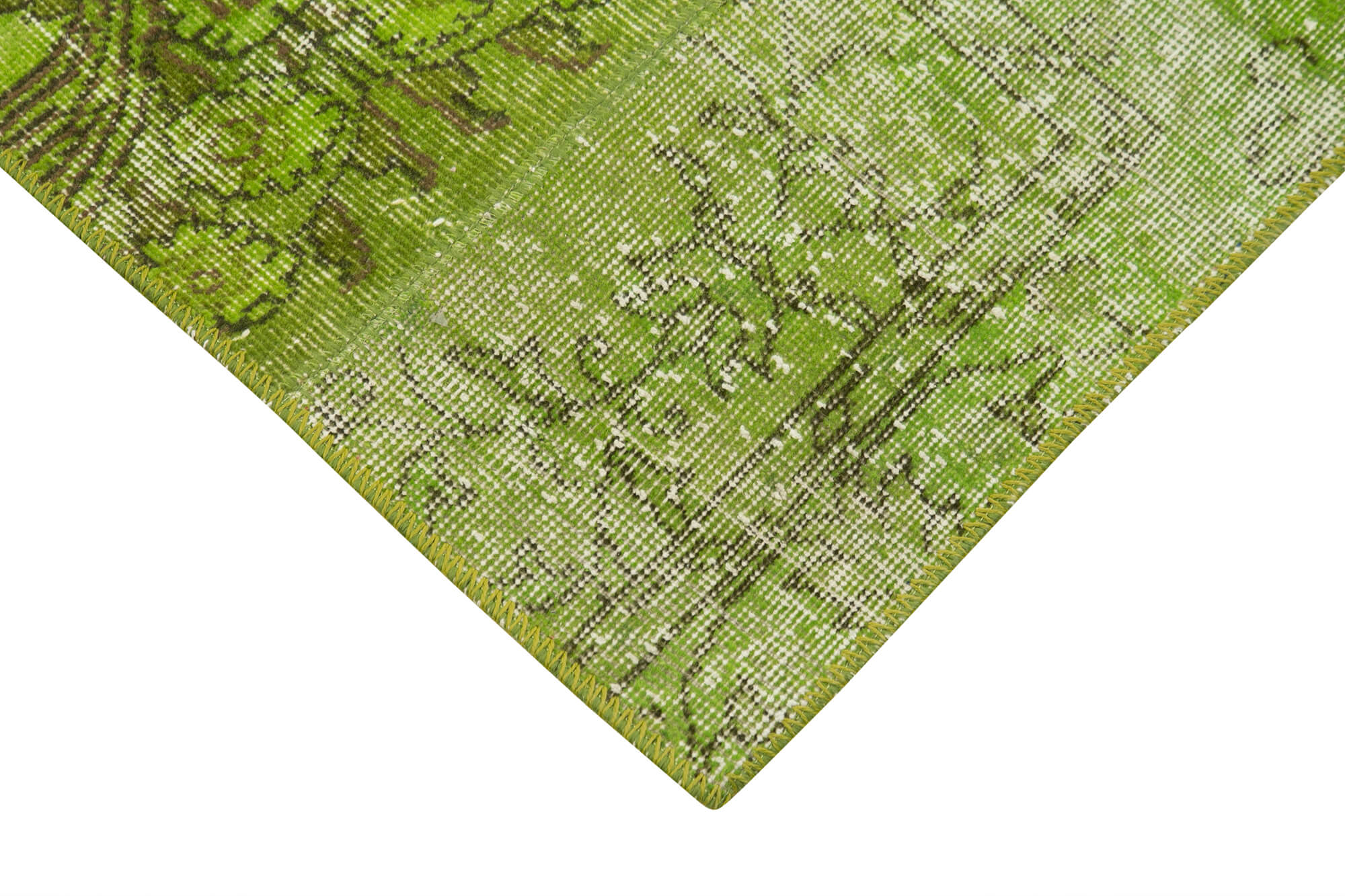 3x10 Green Patchwork Runner Rug - 37660
