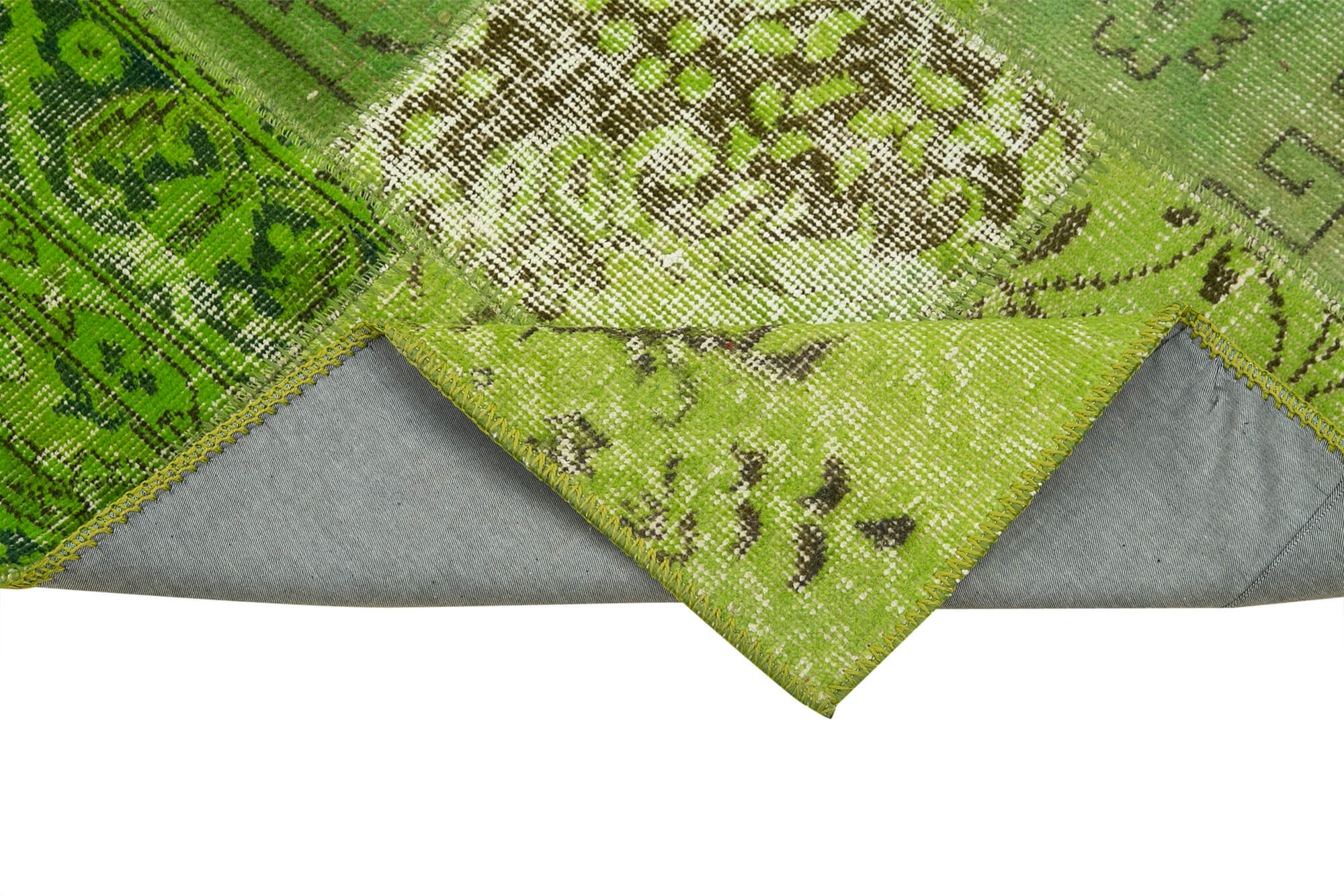 3x10 Green Patchwork Runner Rug - 37660