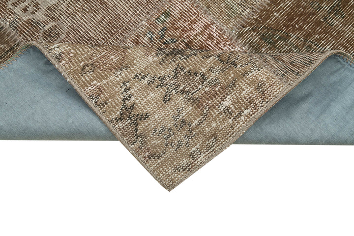 3x10 Brown Patchwork Runner Rug - 37661
