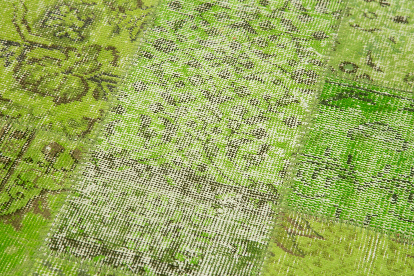 3x10 Green Patchwork Runner Rug - 37663