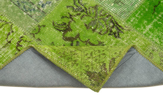 3x10 Green Patchwork Runner Rug - 37663