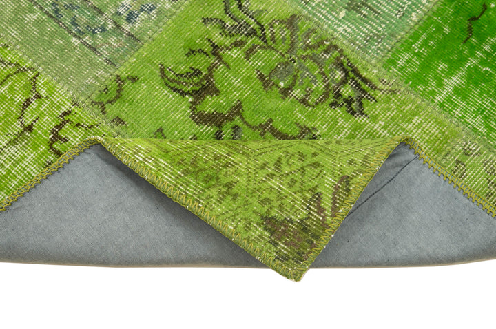 3x10 Green Patchwork Runner Rug - 37663