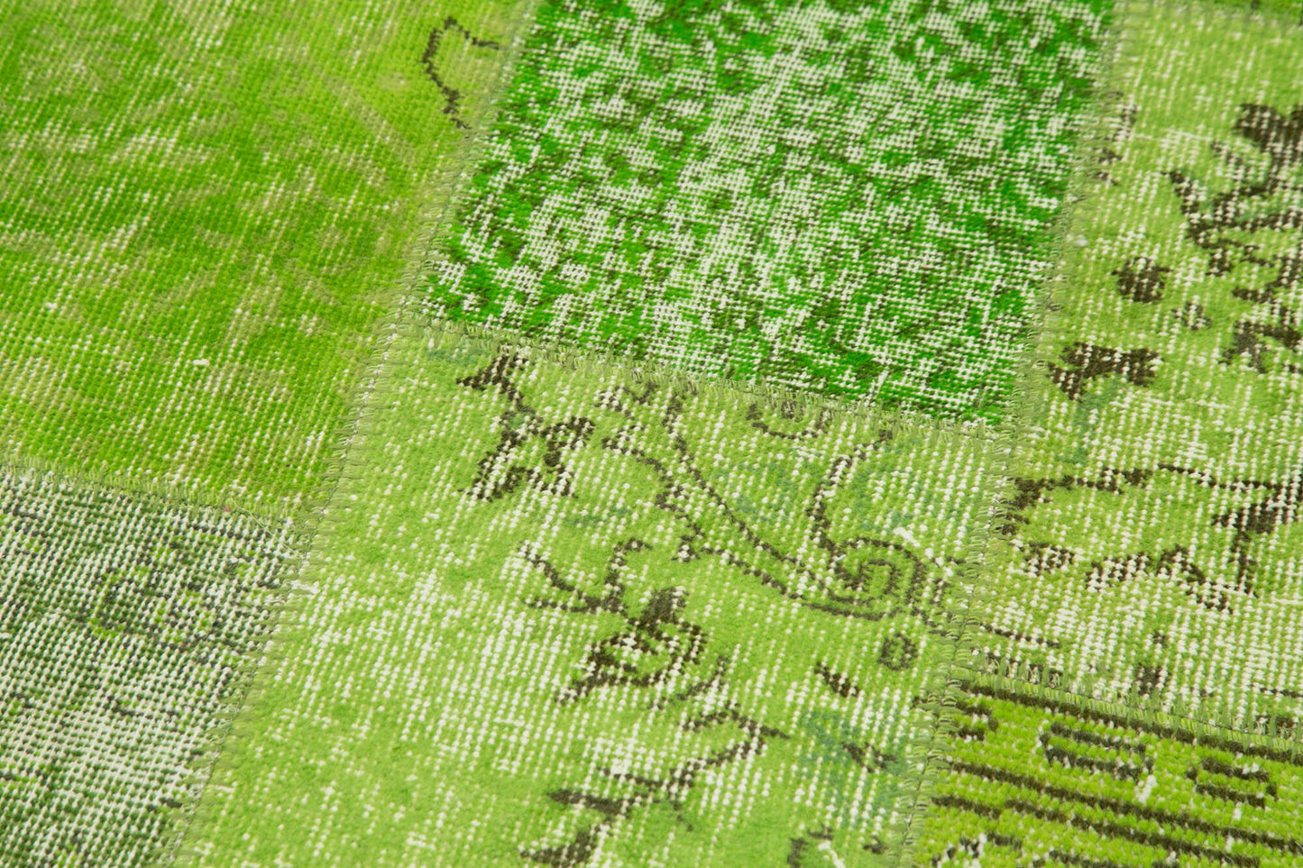 3x10 Green Patchwork Runner Rug - 37666