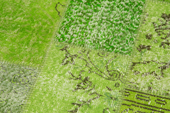 3x10 Green Patchwork Runner Rug - 37666