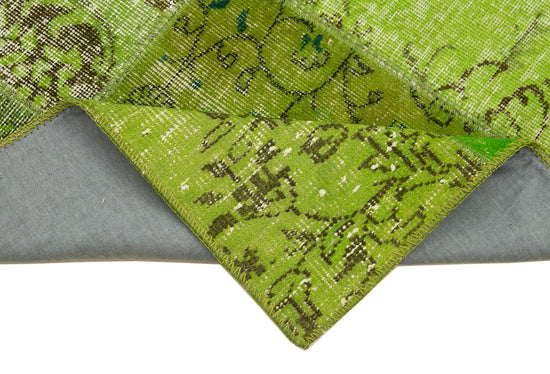 3x10 Green Patchwork Runner Rug - 37666