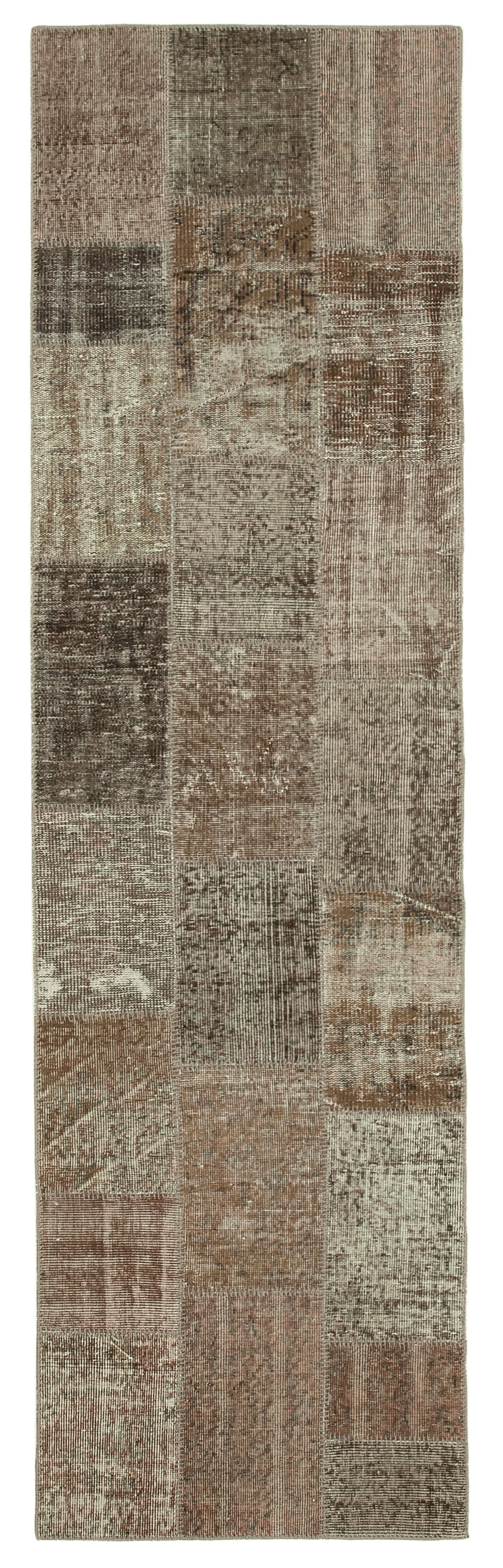 3x10 Brown Patchwork Runner Rug - 37673