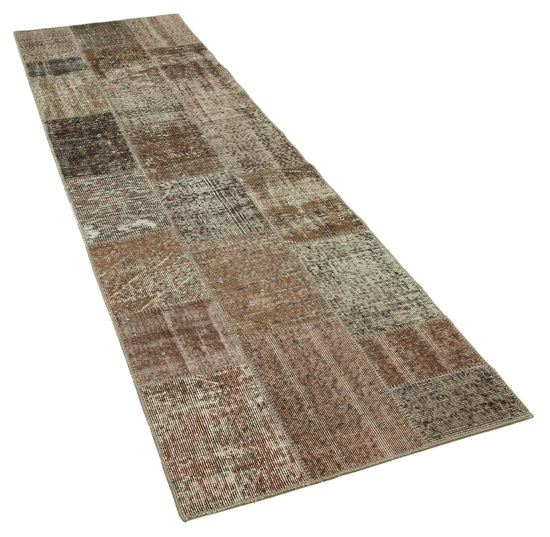 3x10 Brown Patchwork Runner Rug - 37673