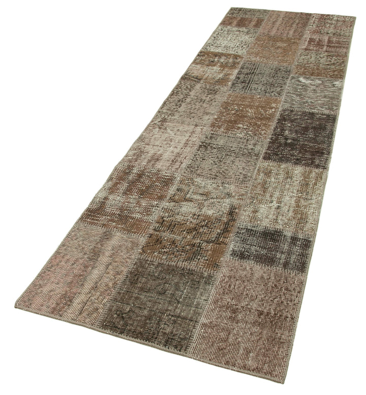 3x10 Brown Patchwork Runner Rug - 37673