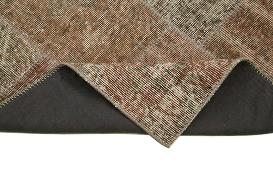 3x10 Brown Patchwork Runner Rug - 37673