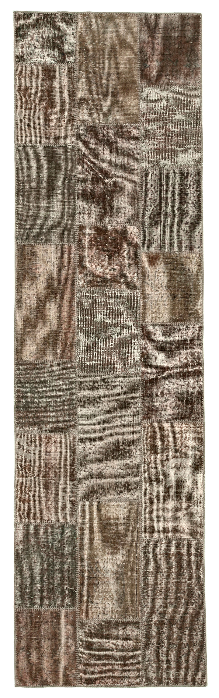 3x10 Brown Patchwork Runner Rug - 37675