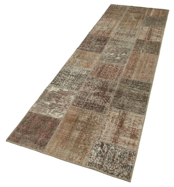 3x10 Brown Patchwork Runner Rug - 37675