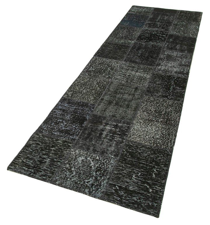 3x10 Black Patchwork Runner Rug - 37703