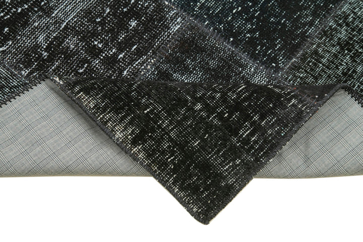 3x10 Black Patchwork Runner Rug - 37703