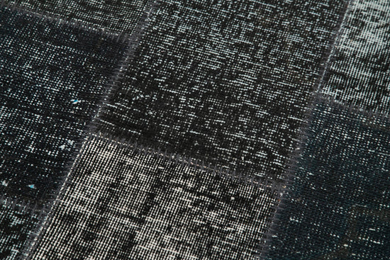 3x10 Black Patchwork Runner Rug - 37705