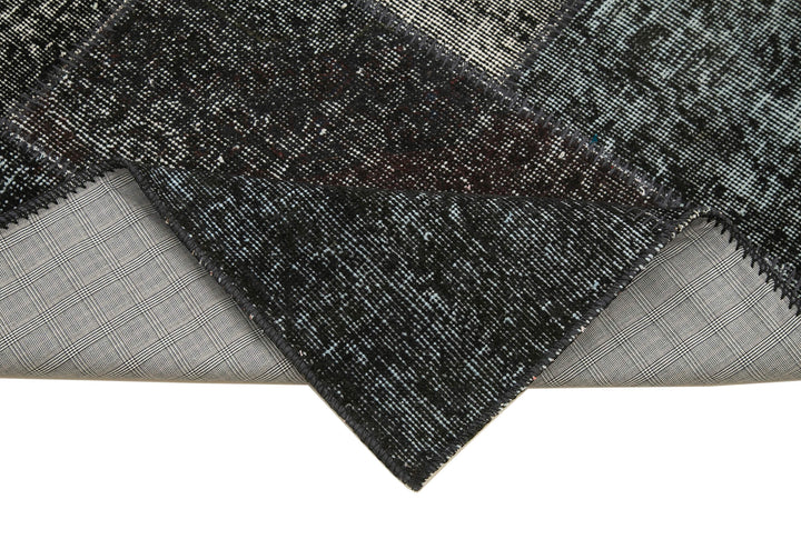 3x10 Black Patchwork Runner Rug - 37705