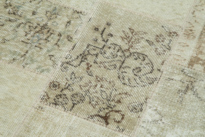 3x10 Beige Patchwork Runner Rug - 37706