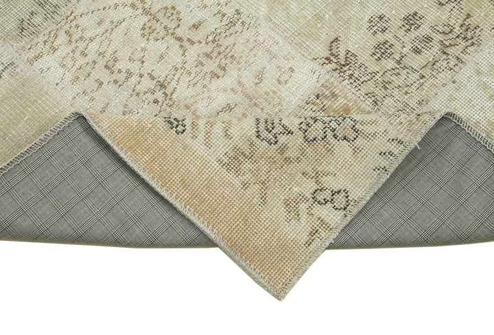 3x10 Beige Patchwork Runner Rug - 37706
