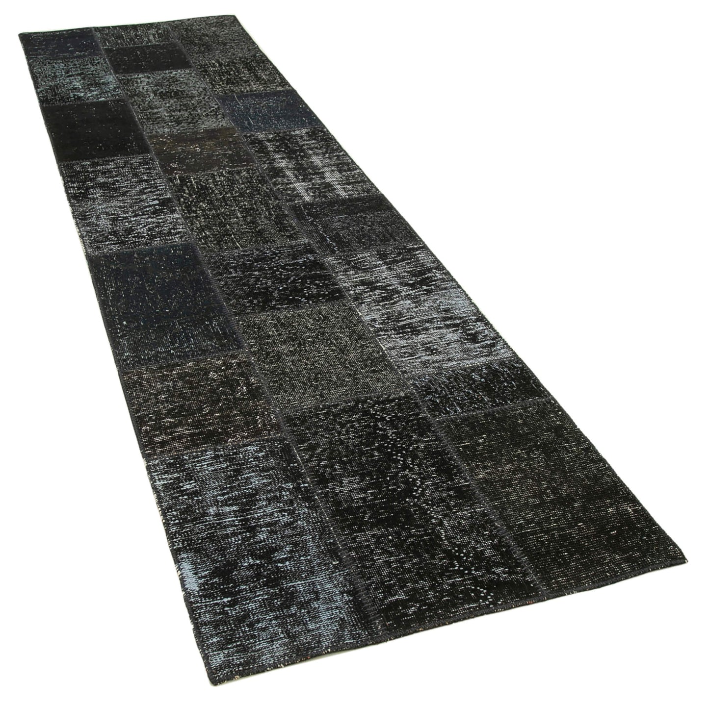 3x10 Black Patchwork Runner Rug - 37708