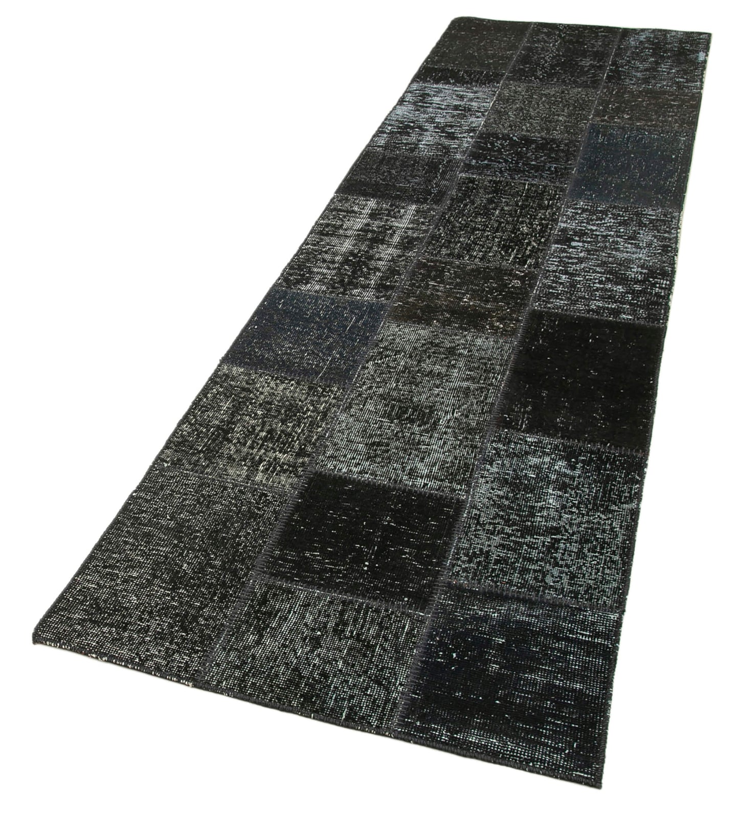 3x10 Black Patchwork Runner Rug - 37708