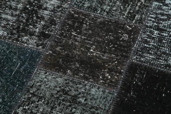 3x10 Black Patchwork Runner Rug - 37708