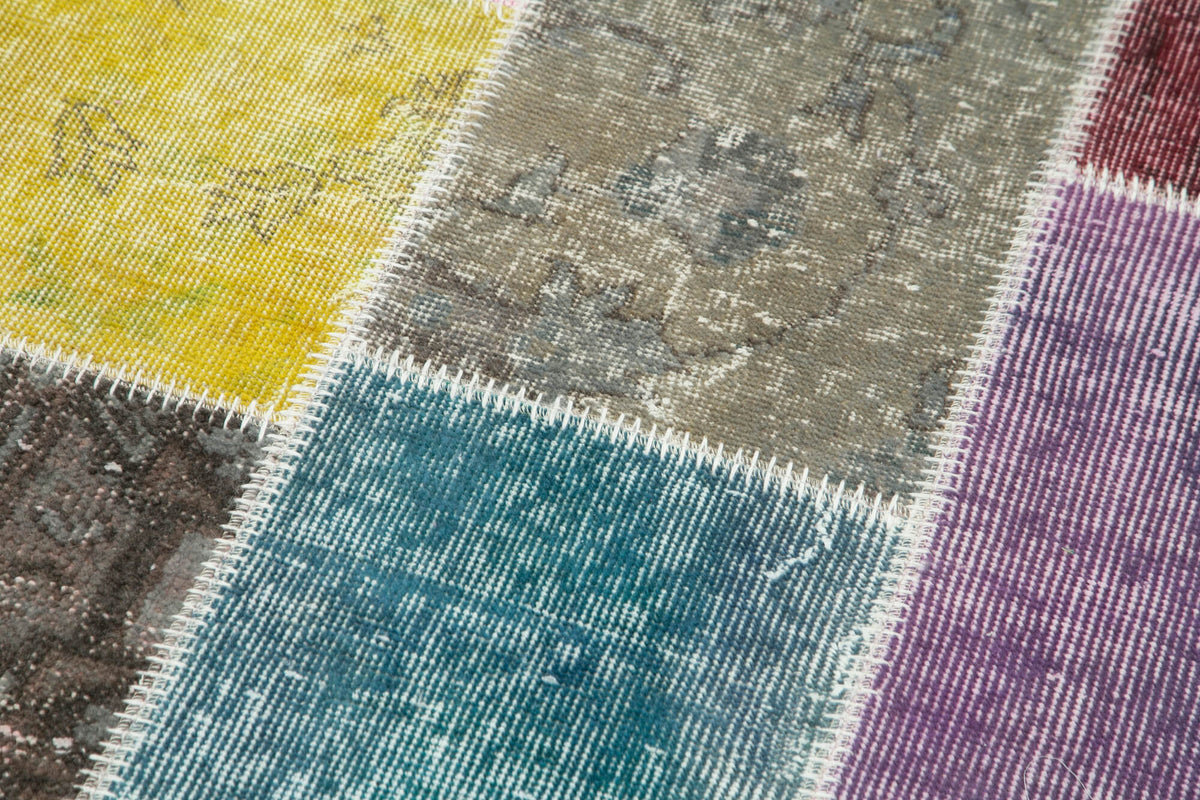 3x10 Multicolor Patchwork Runner Rug - 37717