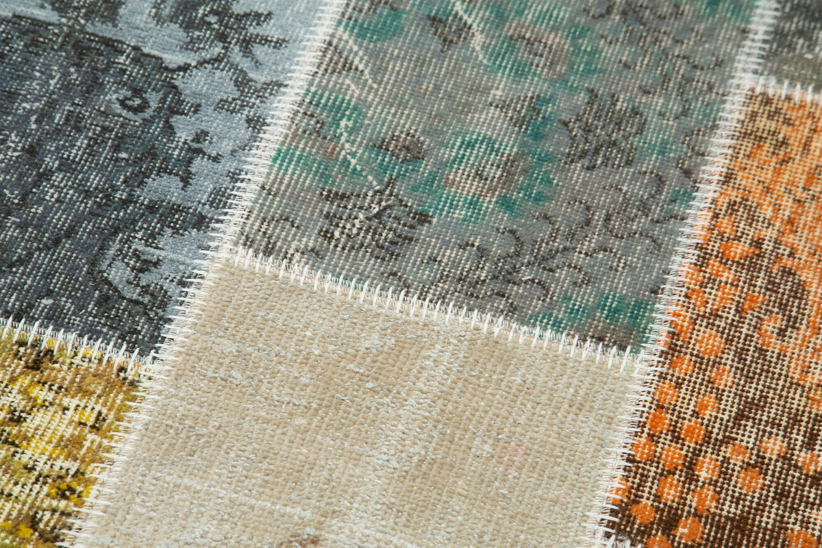 3x10 Multicolor Patchwork Runner Rug - 37733