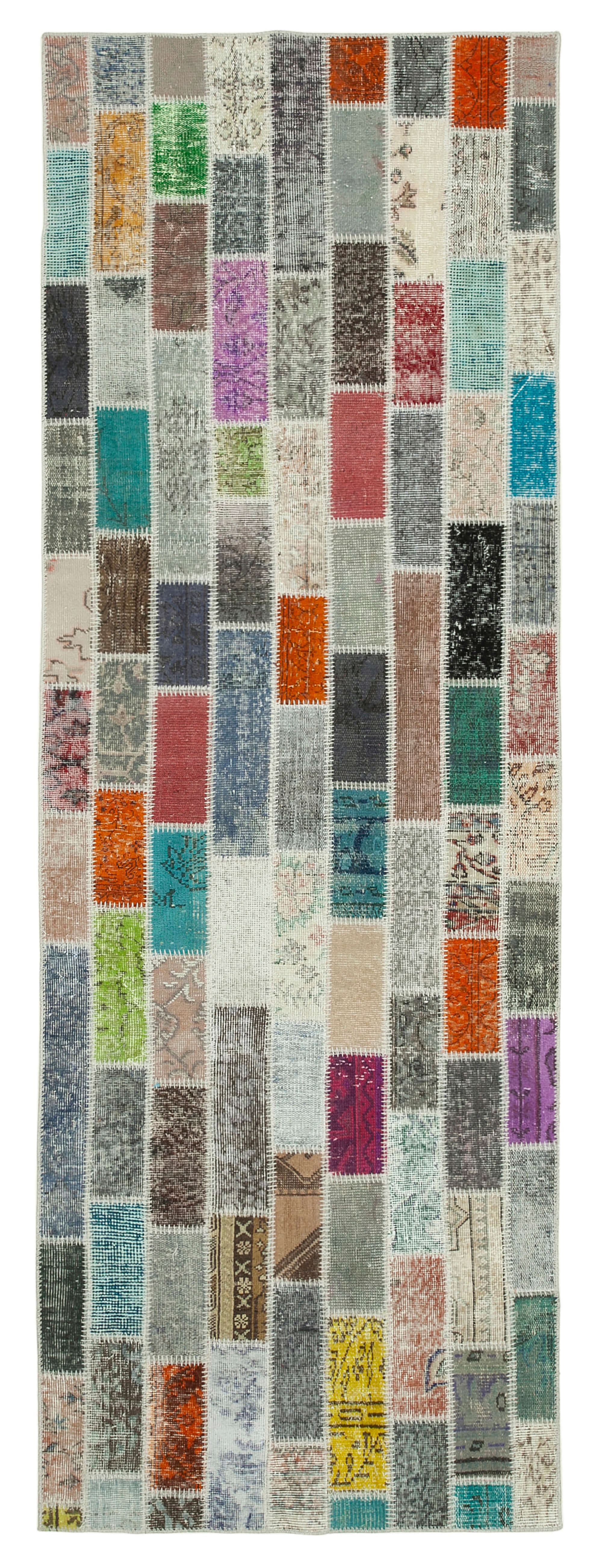3x10 Multicolor Patchwork Runner Rug - 37734