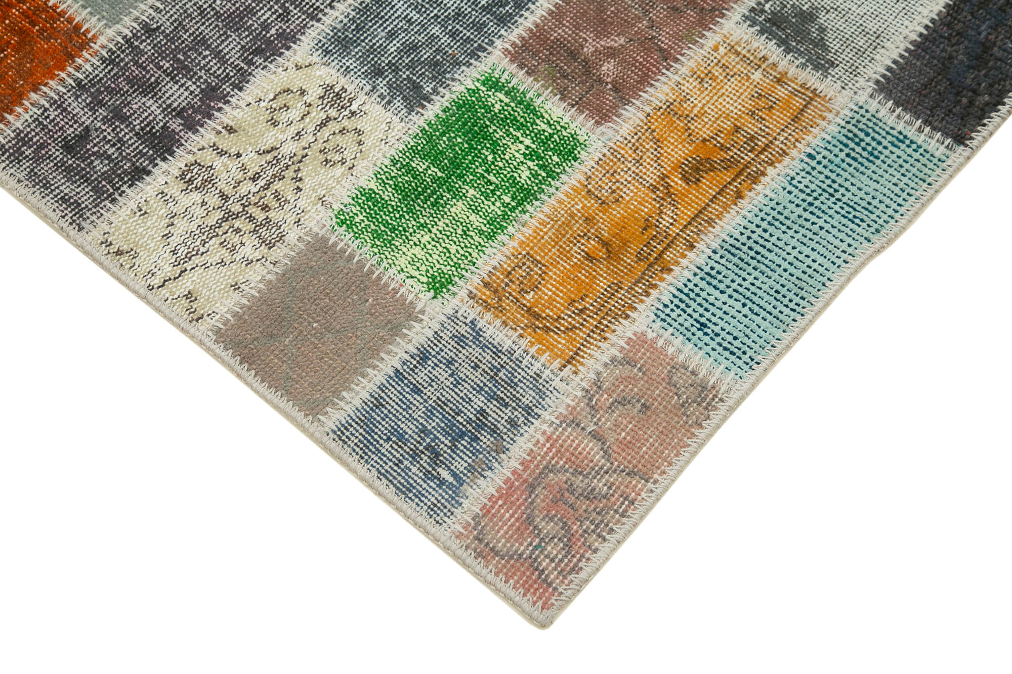 3x10 Multicolor Patchwork Runner Rug - 37734