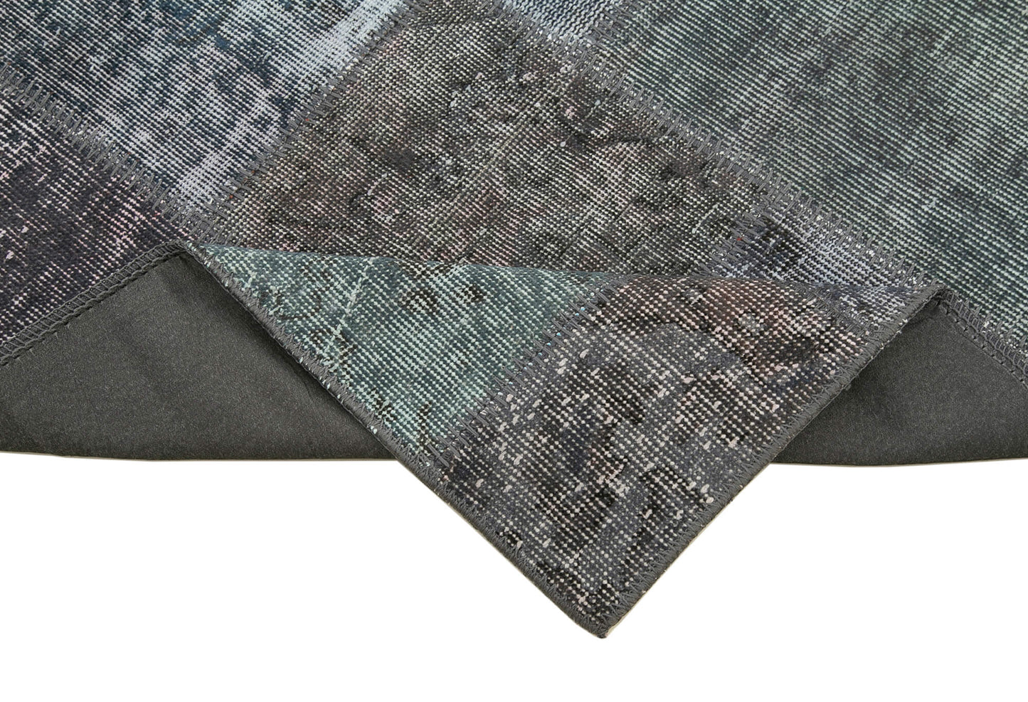 3x10 Grey Patchwork Runner Rug - 37740