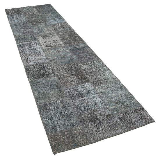 3x10 Grey Patchwork Runner Rug - 37742