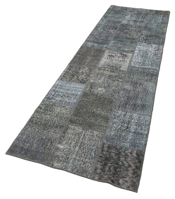3x10 Grey Patchwork Runner Rug - 37742