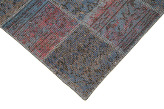 3x10 Blue Patchwork Runner Rug - 37744