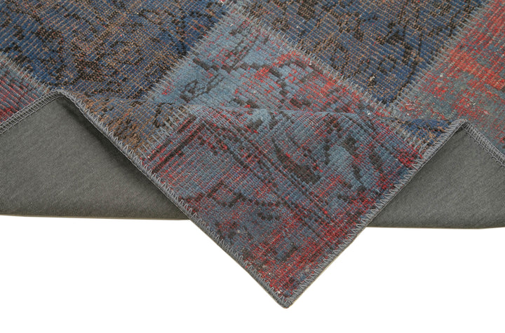 3x10 Blue Patchwork Runner Rug - 37744