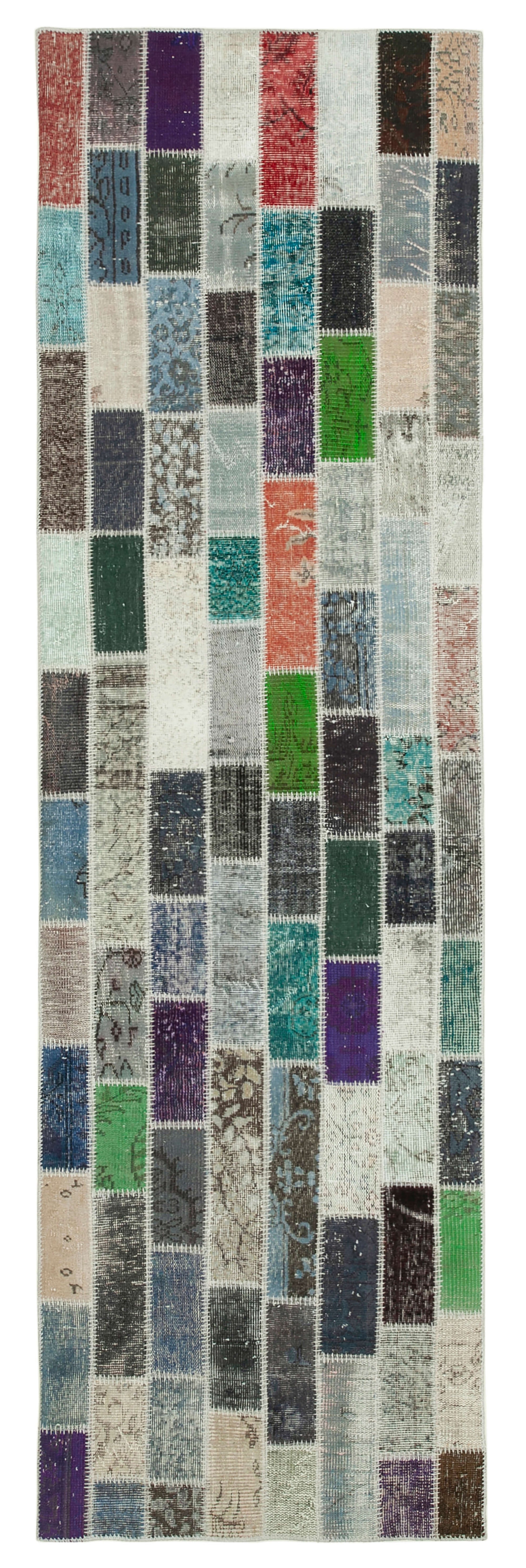 3x10 Multicolor Patchwork Runner Rug - 37746