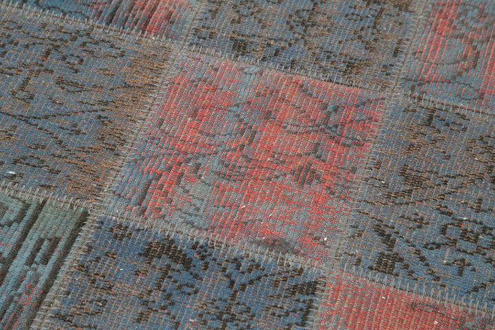 3x10 Blue Patchwork Runner Rug - 37747