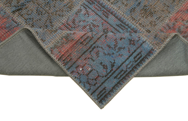 3x10 Blue Patchwork Runner Rug - 37747