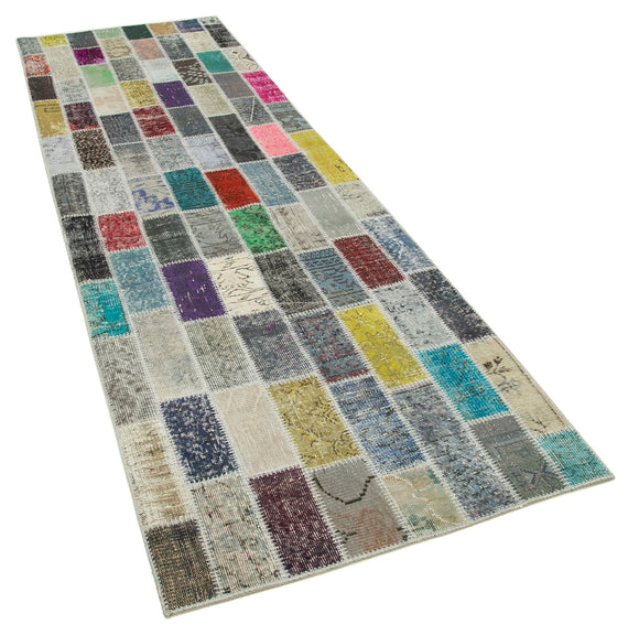 3x10 Multicolor Patchwork Runner Rug - 37752