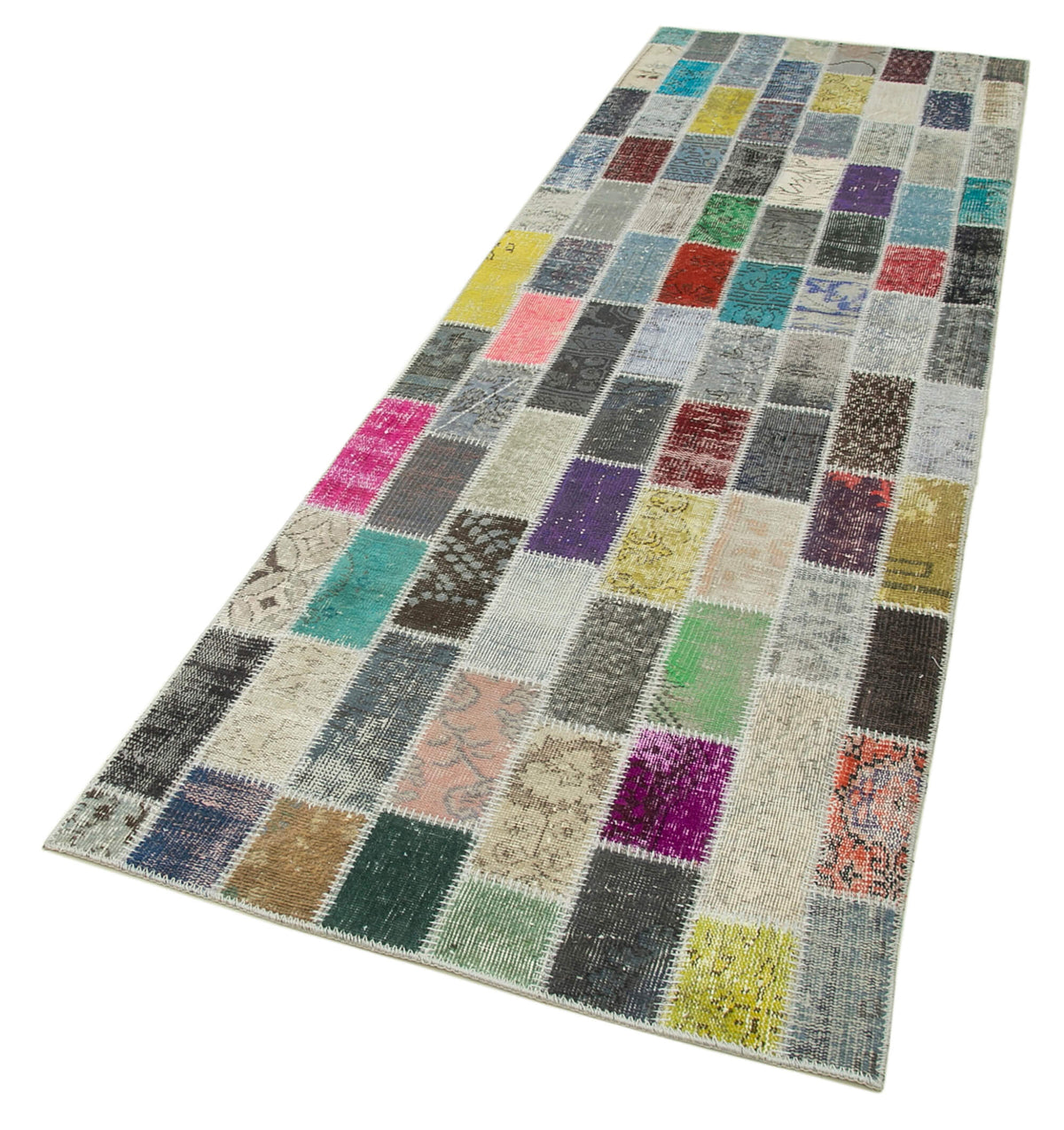 3x10 Multicolor Patchwork Runner Rug - 37752