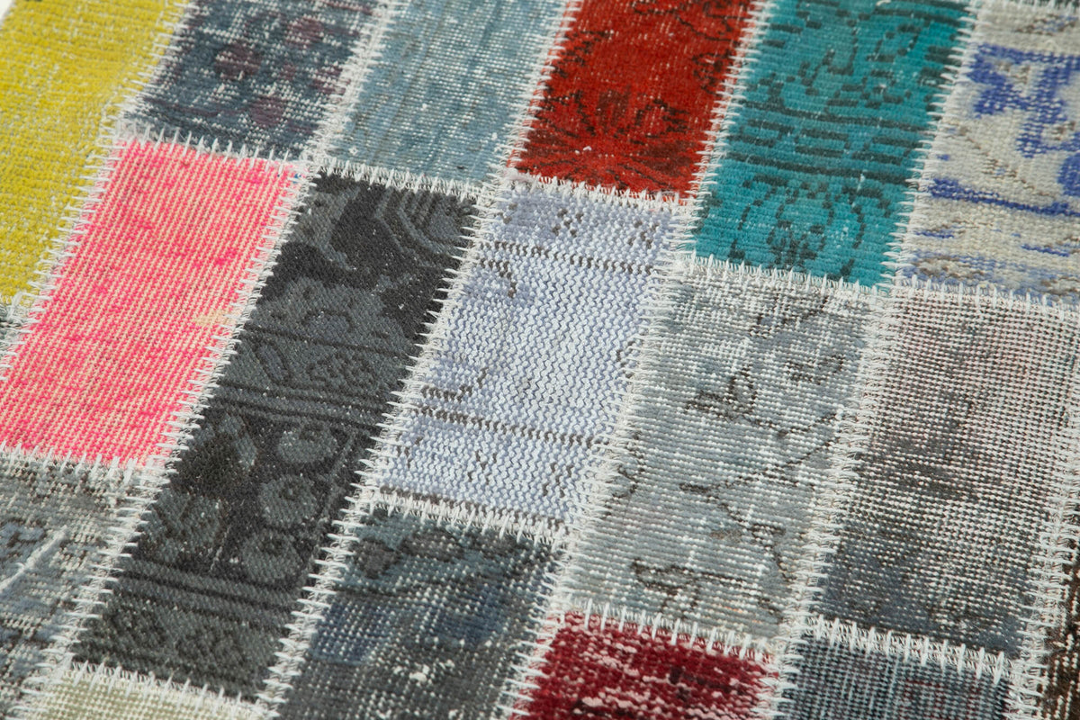 3x10 Multicolor Patchwork Runner Rug - 37752