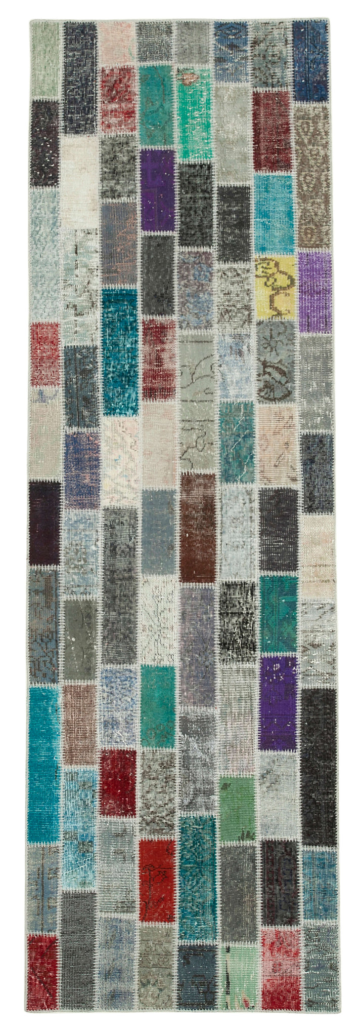3x10 Multicolor Patchwork Runner Rug - 37755