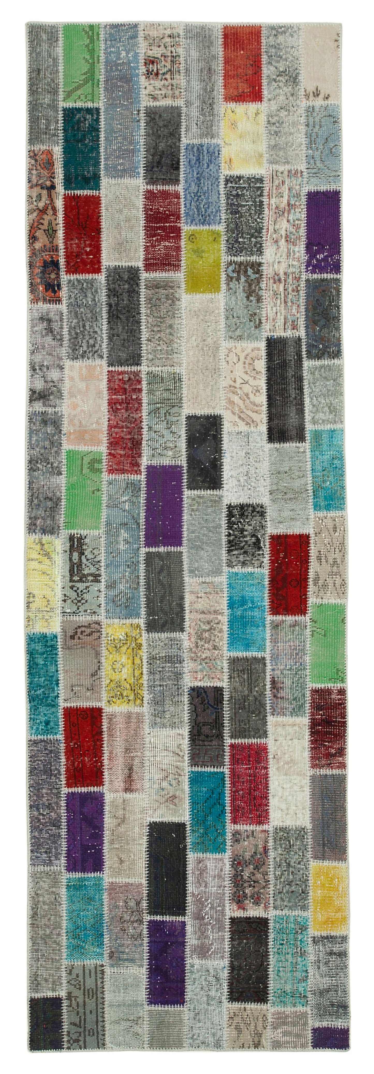 3x10 Blue Patchwork Runner Rug - 37757