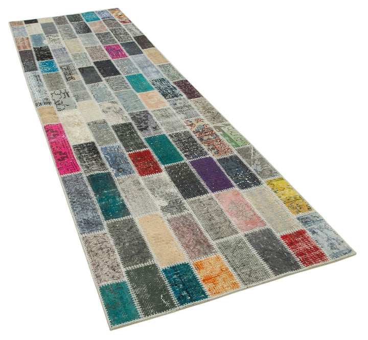 3x10 Multicolor Patchwork Runner Rug - 37758