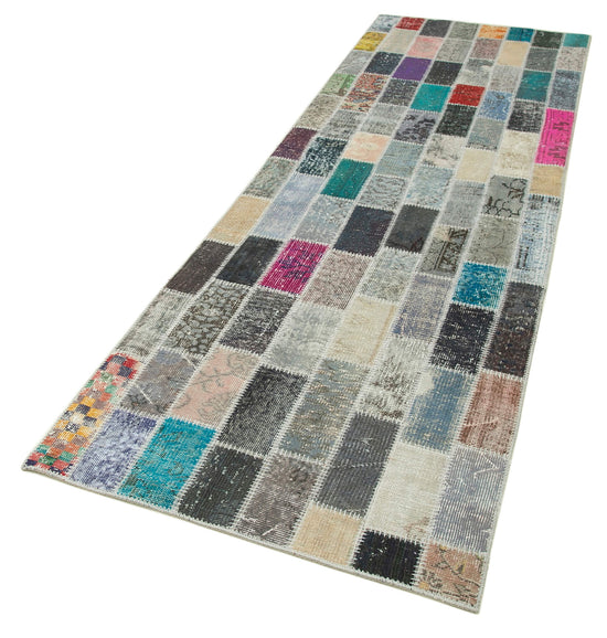 3x10 Multicolor Patchwork Runner Rug - 37758