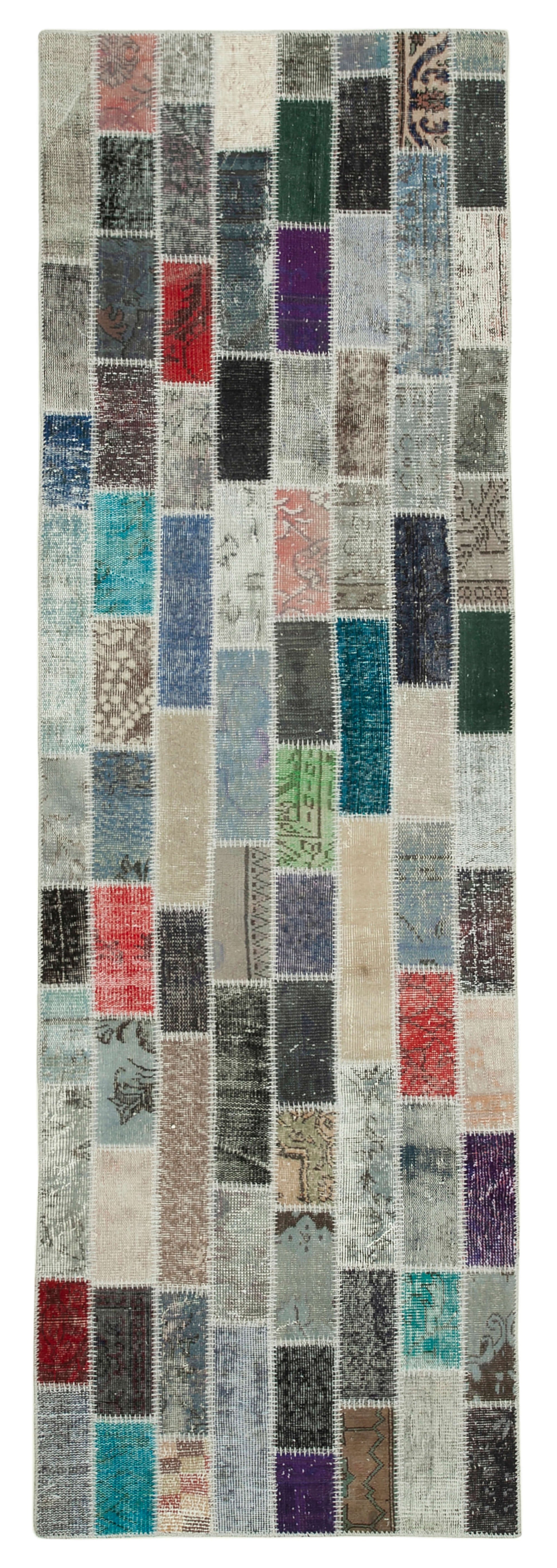 3x10 Multicolor Patchwork Runner Rug - 37759
